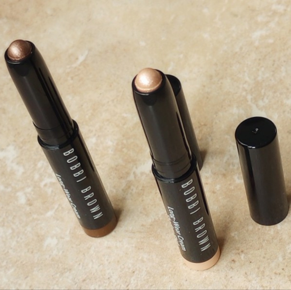 Bobbi Brown Golden Bronze & Moonstone Mini Long-Wear Cream Shadow Stick Set of 2